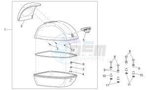 Scarabeo 125-200 e3 (eng. piaggio) drawing Top box