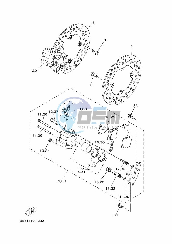 FRONT BRAKE CALIPER