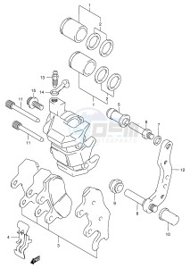 LT-F500F (E3-E28) drawing FRONT CALIPER (MODEL Y K1 K2)