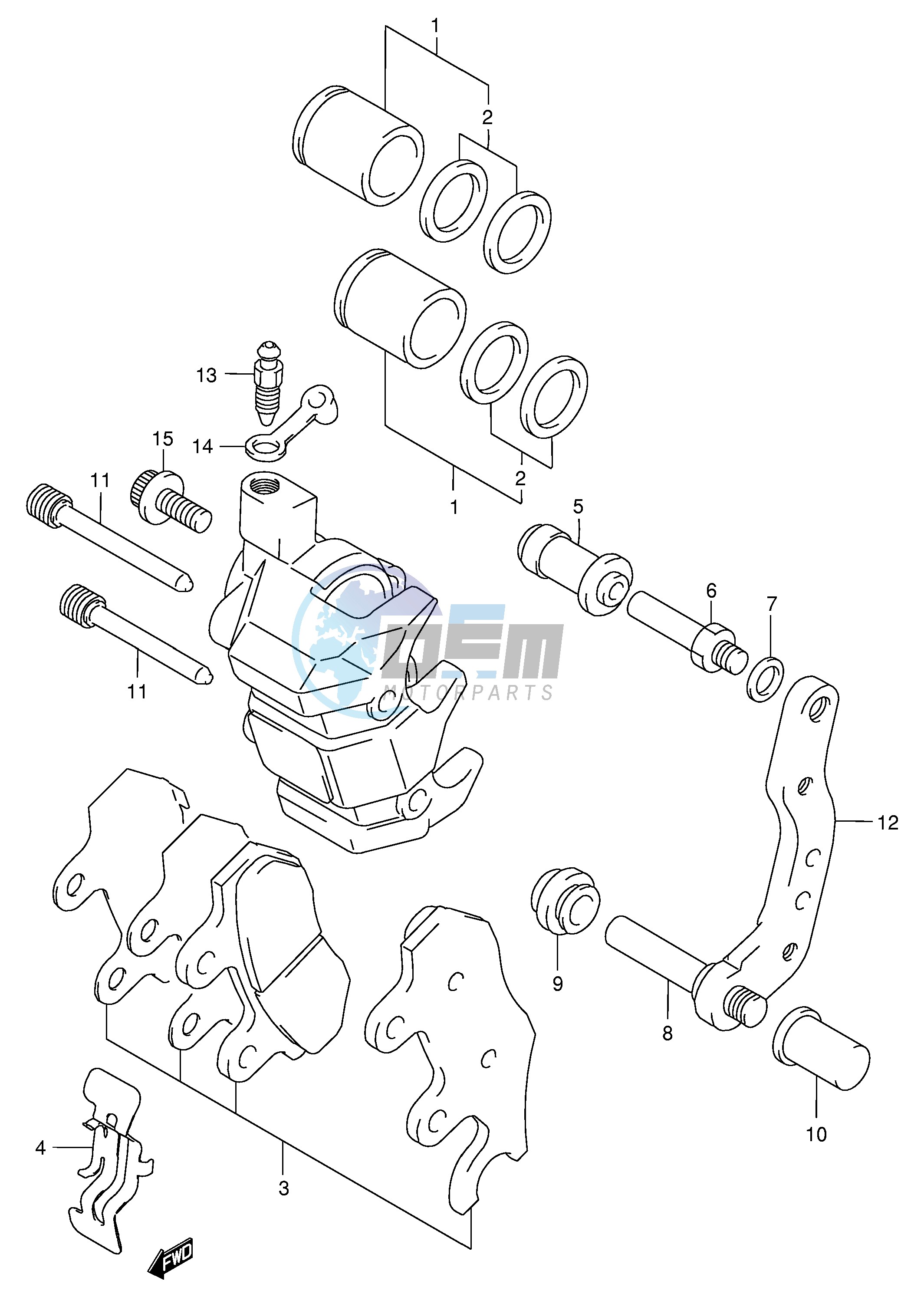 FRONT CALIPER (MODEL Y K1 K2)