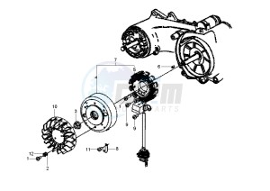 Fly 150 drawing Flywheel magneto