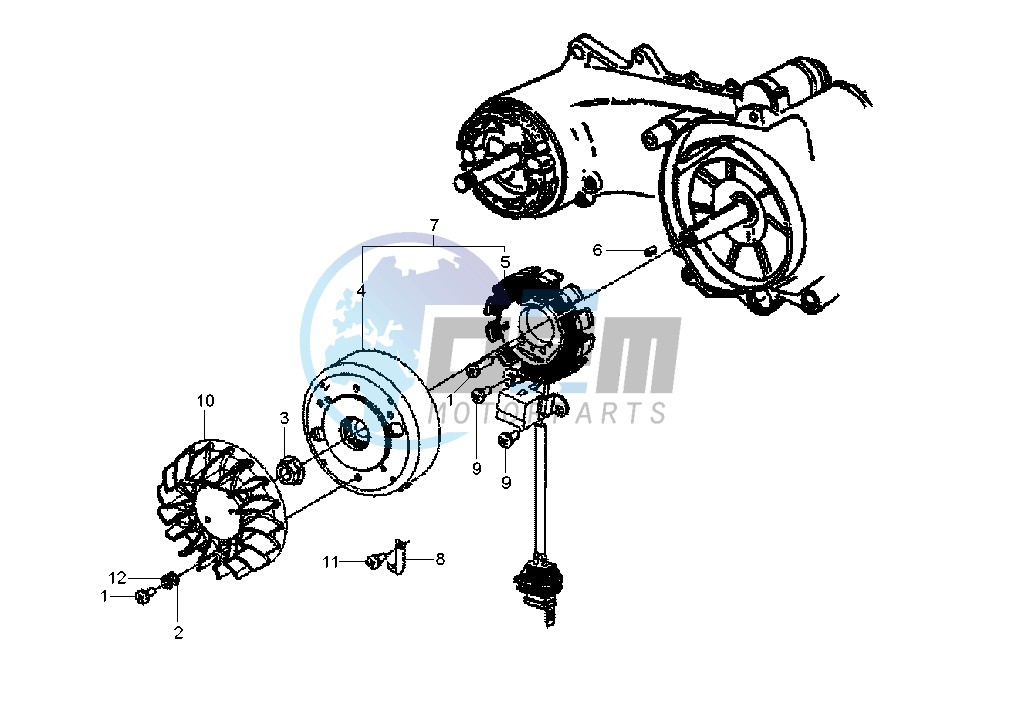 Flywheel magneto