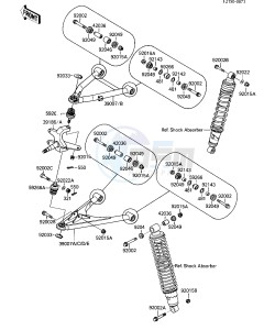 KSF 250 A [MOJAVE 250] (A1-A2) [MOJAVE 250] drawing FRONT SUSPENSION