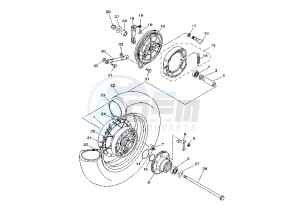 XVS A DRAG STAR CLASSIC 650 drawing REAR WHEEL