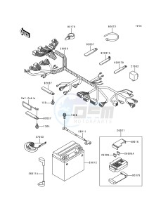 ZX 600 F [NINJA ZX-6R] (F1-F3) [NINJA ZX-6R] drawing CHASSIS ELECTRICAL EQUIPMENT