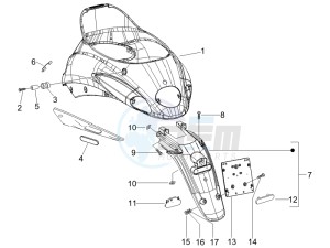 Liberty 125 4t ptt (SL) SL drawing Rear cover - Splash guard