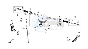 GTS 125I L6 drawing STEERING / BRAKE LEVERS CPL.  L/R