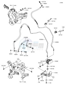 VERSYS 650 ABS KLE650FHF XX (EU ME A(FRICA) drawing Brake Piping