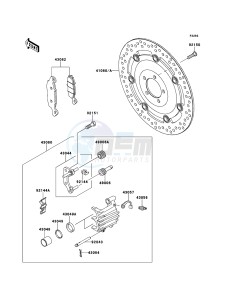 W800 EJ800ADFA GB XX (EU ME A(FRICA) drawing Front Brake