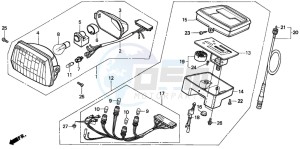 SH75 drawing HEADLIGHT/SPEEDOMETER (SH75P/DP/DS)