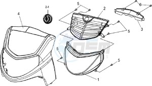 HD 125 EVO drawing FR PLATE / HEAD LIGHT