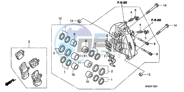 L. FRONT BRAKE CALIPER