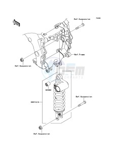 ZZR1400_ABS ZX1400DBF FR GB XX (EU ME A(FRICA) drawing Shock Absorber(s)