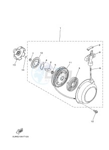 YFM350A YFM350TE GRIZZLY 350 2WD (B142 B143 B144) drawing ALTERNATE FOR ENGINE