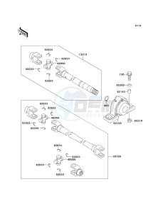 KAF 620 A6 [MULE 2510 4X4] (A6) [MULE 2510 4X4] drawing DRIVE SHAFT-- PROPELLER- -