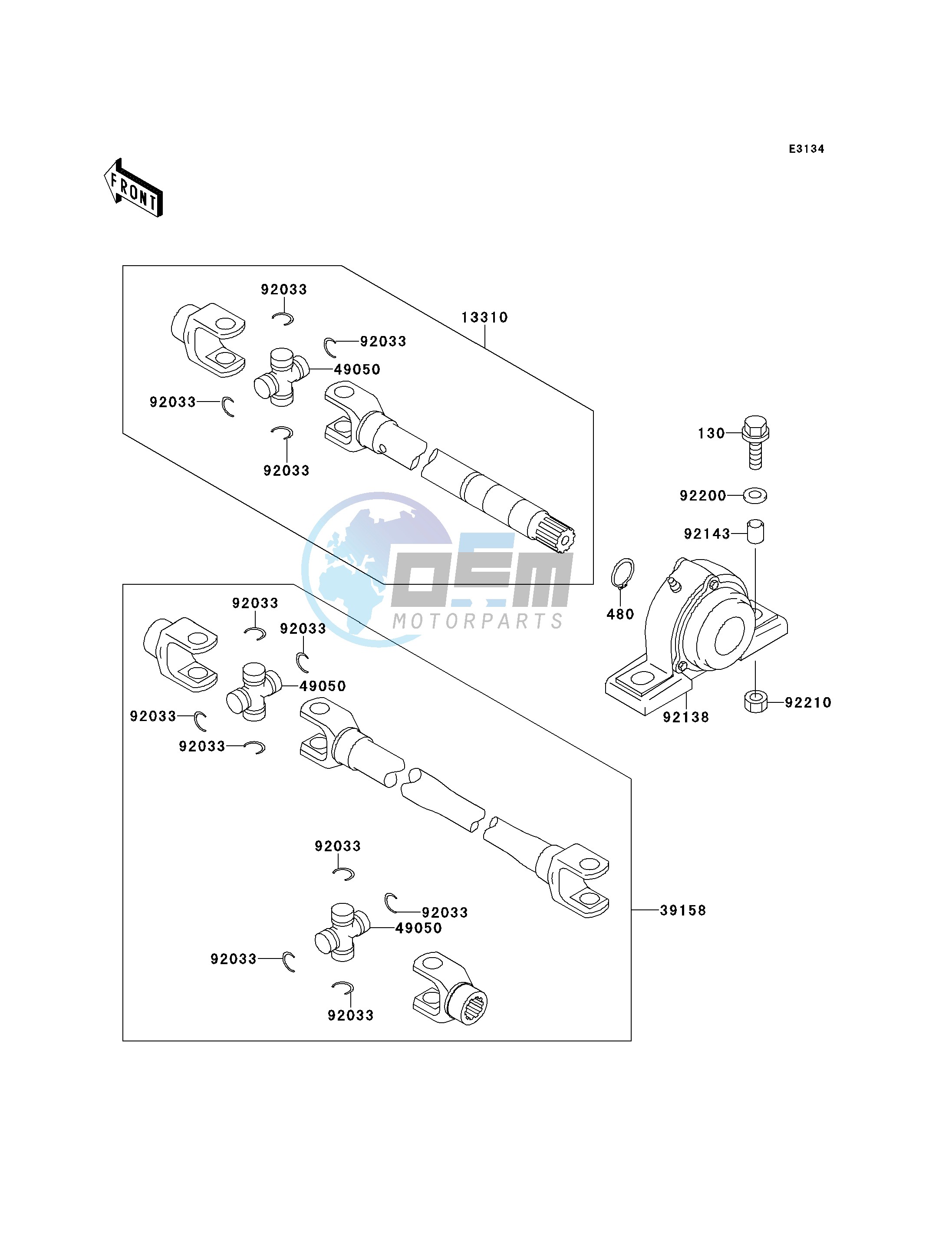 DRIVE SHAFT-- PROPELLER- -