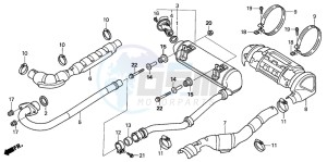 TRX650FA drawing EXHAUST MUFFLER