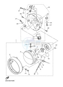 XVS1300CU XVS1300 CUSTOM XVS1300 CUSTOM (2SS8) drawing HEADLIGHT