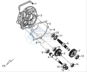 X'PRO 125 drawing CRANKCASE - DRIVE SHAFT