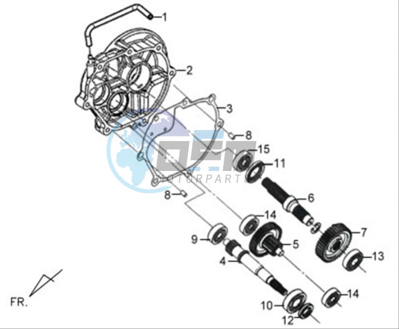 CRANKCASE - DRIVE SHAFT