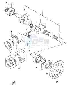 AY50 (P19) katana drawing CRANKSHAFT (MODEL AY50 K3 K4)