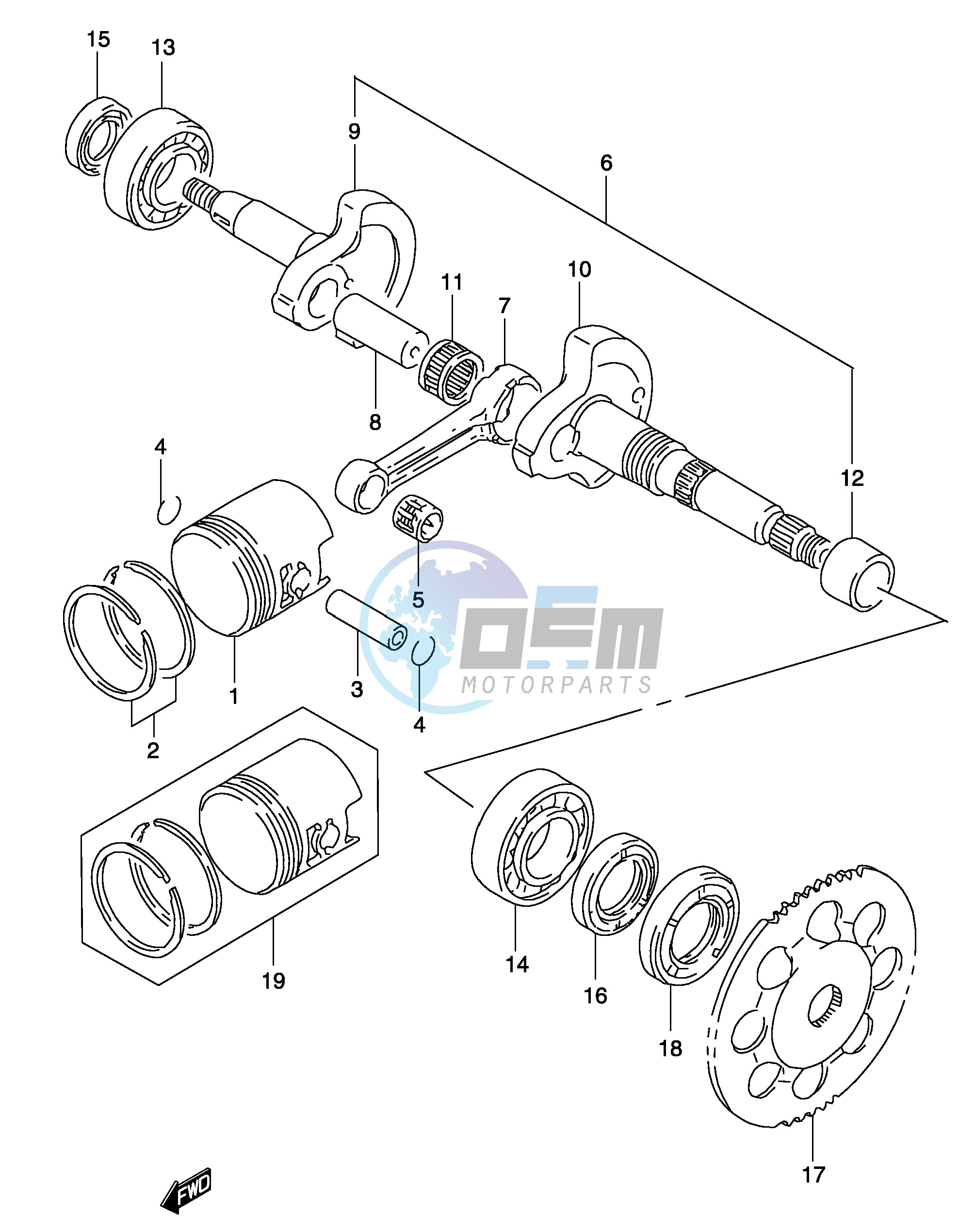 CRANKSHAFT (MODEL AY50 K3 K4)