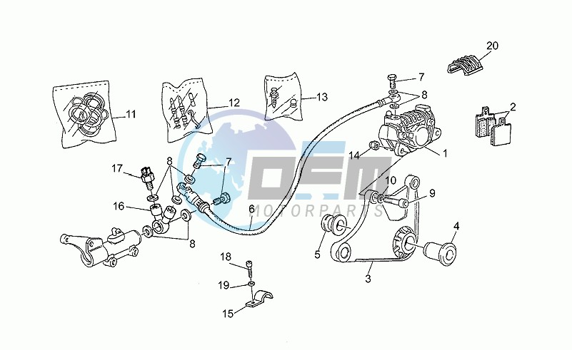 Rear brake caliper