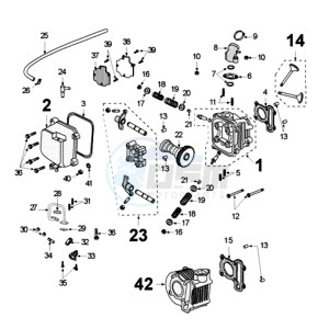 VCLIC EVP2 drawing CYLINDER HEAD / CYLINDER