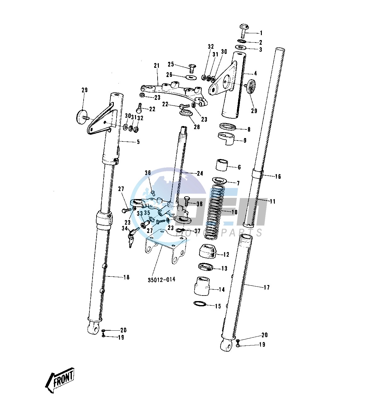 FRONT FORK -- 72-73 G5- -