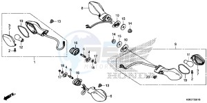 MSX125AH Europe Direct - (ED) drawing WINKER (ED,KO,U,V,FO)