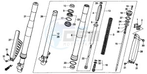 CR80RB drawing FRONT FORK