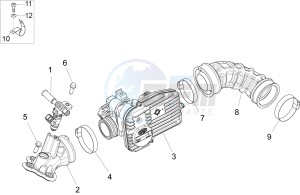 S 150 4T ie E3 Vietnam - Indonesia drawing Throttle body - Injector - Union pipe