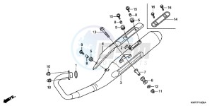 CBF125MB drawing EXHAUST MUFFLER