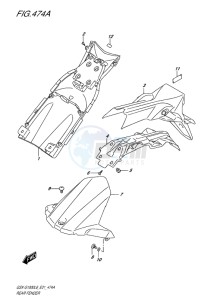 GSX-S 1000 drawing REAR FENDER