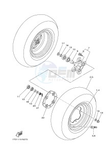 YFZ450R YFZ450RSF YFZ450R SPECIAL EDITION (1TDJ) drawing FRONT WHEEL