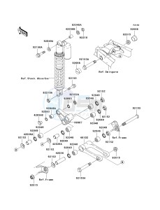 KX 250 M (M2) drawing REAR SUSPENSION