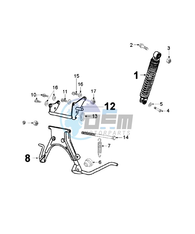 REAR SHOCK AND STAND