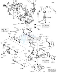 BRUTE FORCE 750 4x4i EPS KVF750HGF EU drawing Rear Suspension