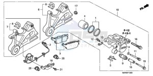 CBF600NA9 Europe Direct - (ED / ABS 25K) drawing REAR BRAKE CALIPER