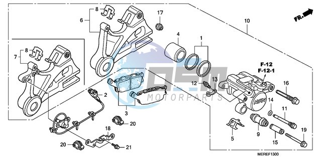 REAR BRAKE CALIPER