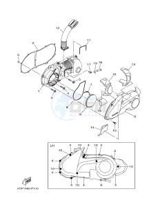 GPD150A GPD150-A NMAX 150 (BV41) drawing CRANKCASE COVER 1