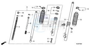 CRF100F9 Europe Direct - (ED / CMF) drawing FRONT FORK