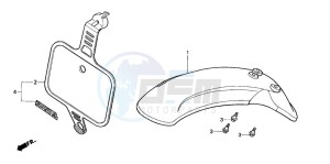 XR50R drawing FRONT FENDER