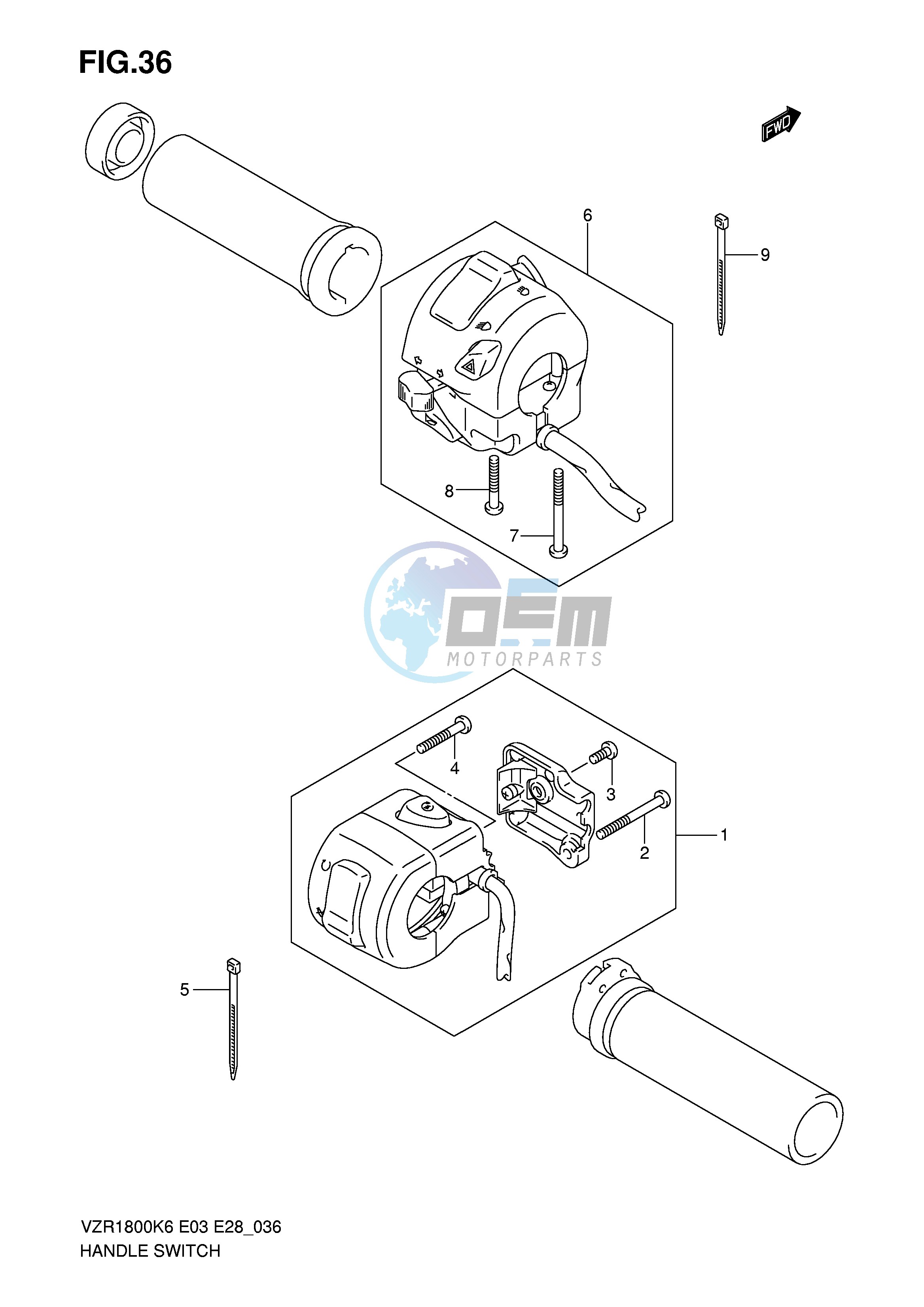 HANDLE SWITCH (VZR1800K6 K7 K8 K9 L0,VZR1800ZK7 ZK8)