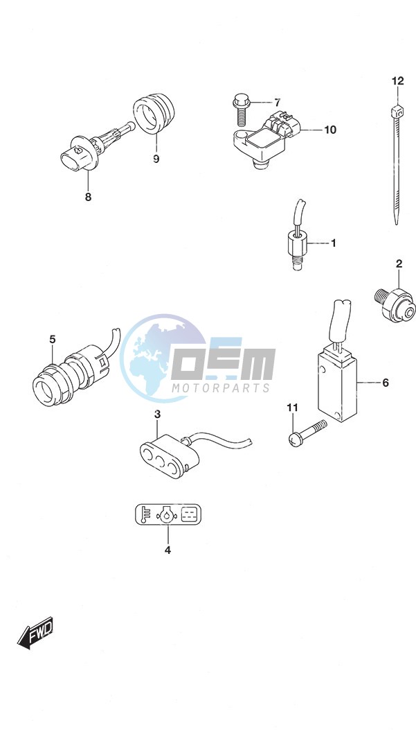 Sensor/Switch Tiller Handle w/Power Tilt