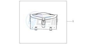 VT750CA9 UK - (E / MKH ST) drawing LEATHER TOPCASE (PLAIN)