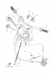 TT-R50E (BEGH) drawing STEERING HANDLE & CABLE