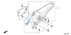 CRF250RB CRF250R ED drawing REAR FENDER