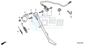 VT750CA9 KO / MK ST drawing SIDE STAND