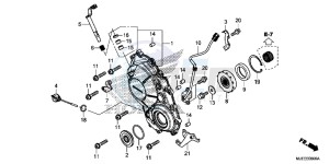 CB650FAH 2ED - (2ED) drawing RIGHT CRANKCASE COVER